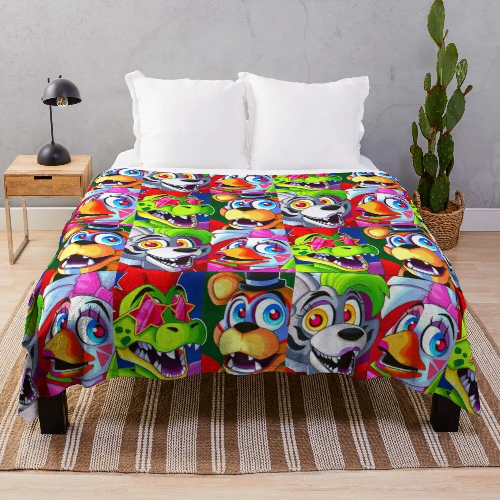 

Security Breach crew! Throw Blanket plush queen size blanket giant sofa knit blanket tufting