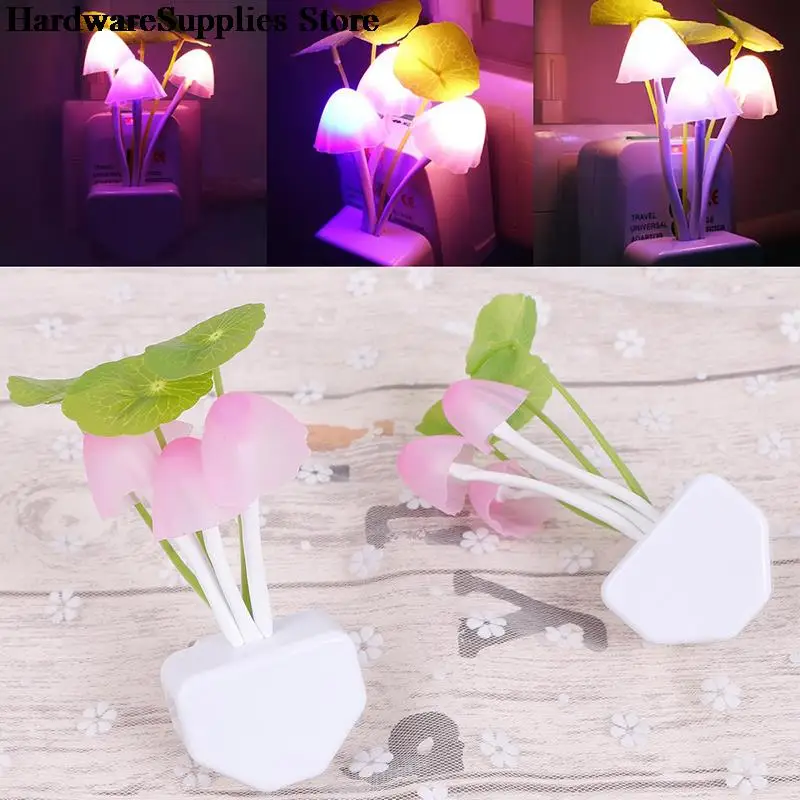 

Sensor Night Light Mushroom LED Lamp Romantic Colorful Home Decor EU/US Plug