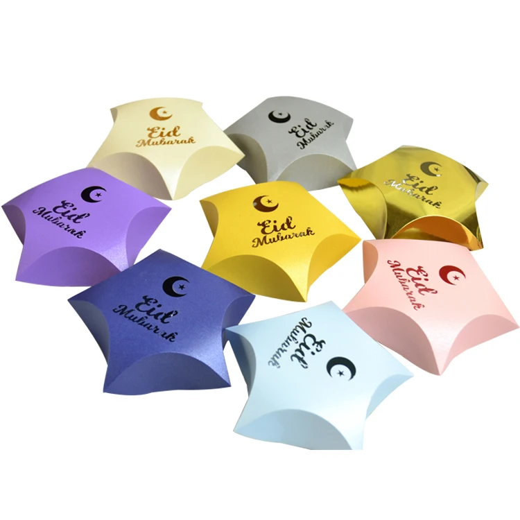 

Ramadan Crescent Laser Cut Eid Mubarak Star Shaped Gift Boxes for Kids Gifts