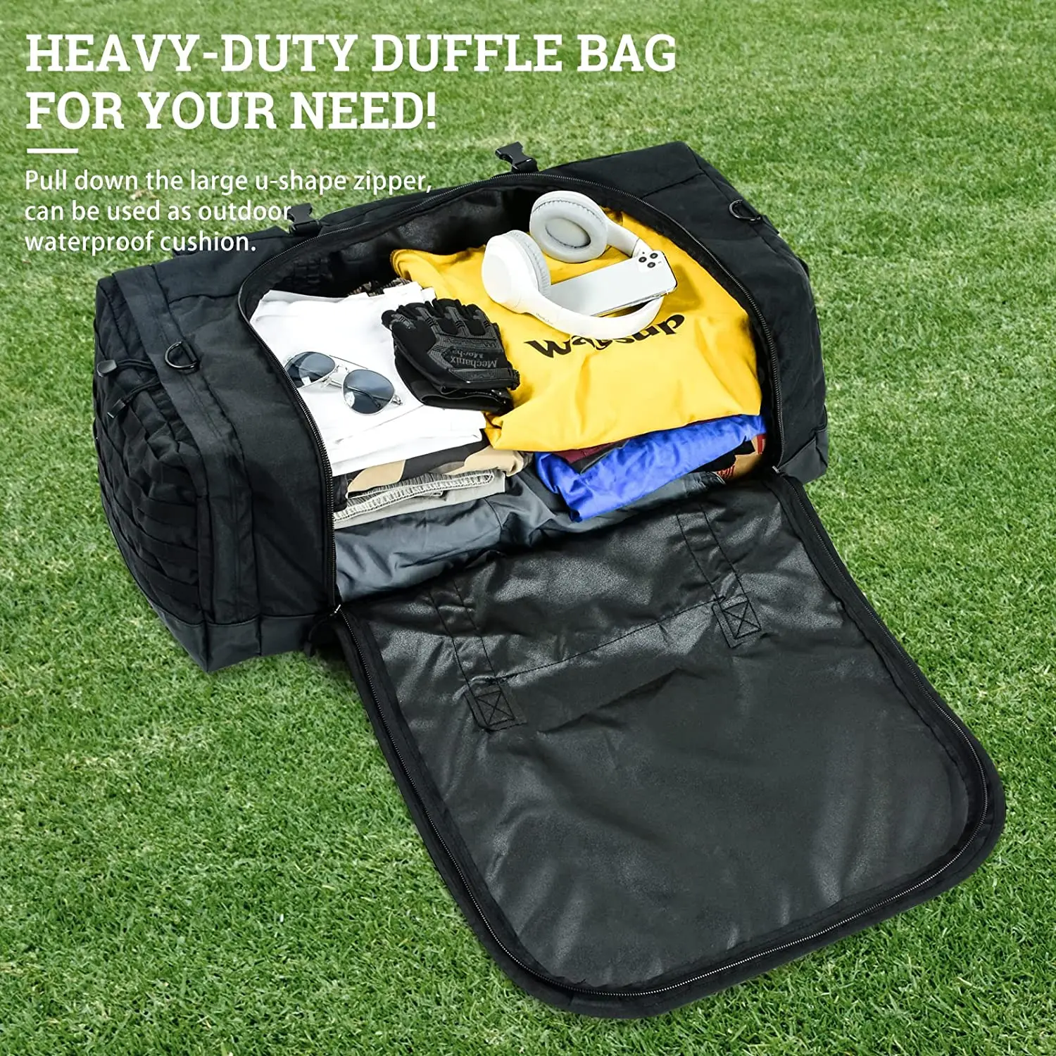 iFARADAY Tactical Sports Bags 90L Large Travel Duffel Heavy Duty Military Outdoor Gear Bag Camping Hiking Handbag Waterproof Bag