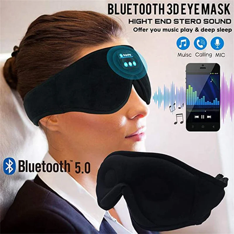 Наушники для сна Bluetooth 5 0 Беспроводной 3D маска глаз гарнитура сбоку дышащие