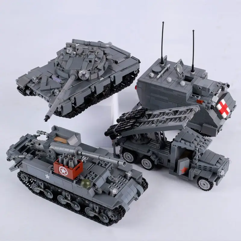 Армированный Танк WW2 серии строительный блок T-64A основной боевой танк M577 армированный автомобиль MOC сборный строительный блок игрушка подарок