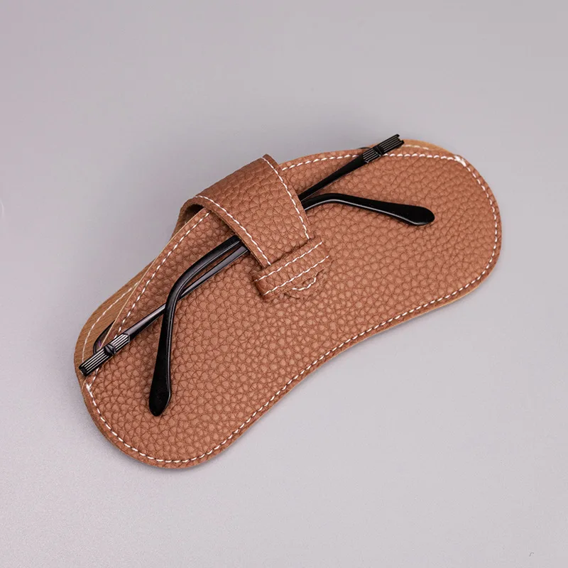 Сумка для очков из искусственной кожи простой однотонный органайзер