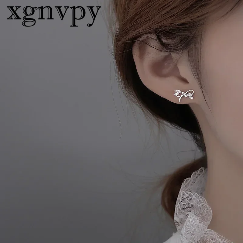 Женские серьги-гвоздики xgnvpy из серебра 925 пробы с иглами и бантиком