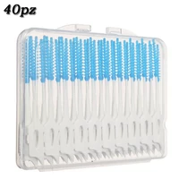40pcs pp gum interdental brush 0 7mm dental flosser toothbrush oral teeth cleaner toothpicks