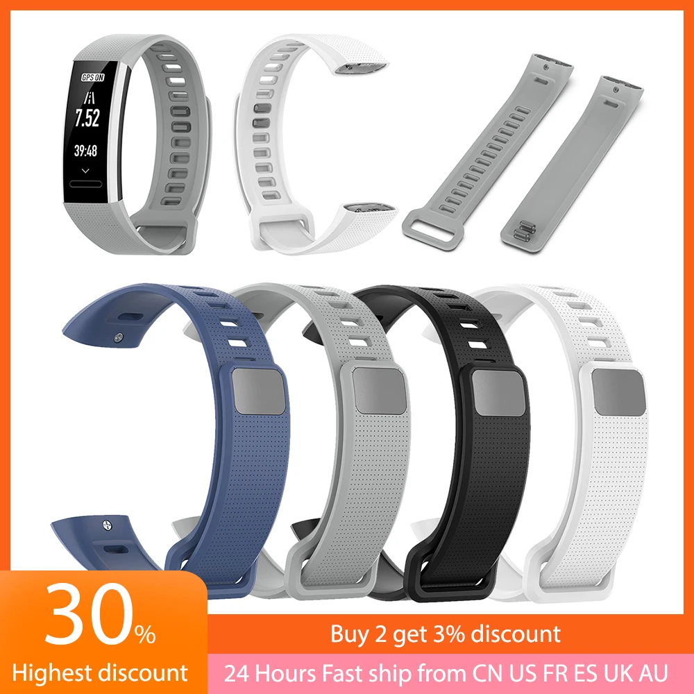 

Soft Silicone Adjustable Bracelet Strap Watch Band Wristband Replacement for Huawei Band 2/Band 2 Pro/ERS-B19/ERS-B29 Strap