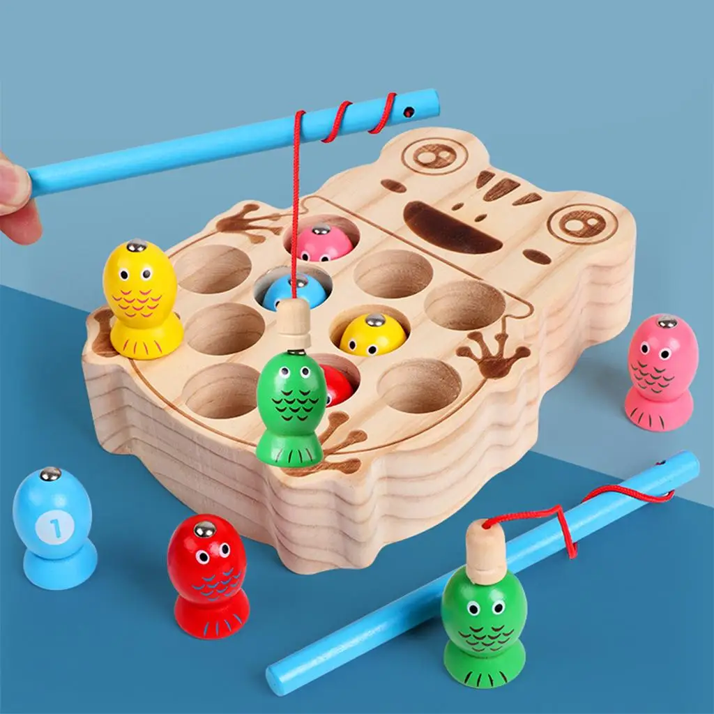 

Wooden Fishing Game Toy Early Learning Development Toys for Kids