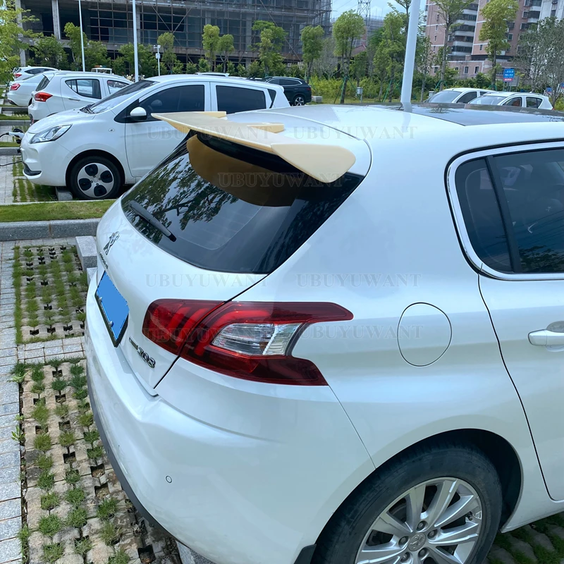 Подходит для 2008-2018 Peugeot 308 спойлер из АБС-пластика углеродного волокна вид