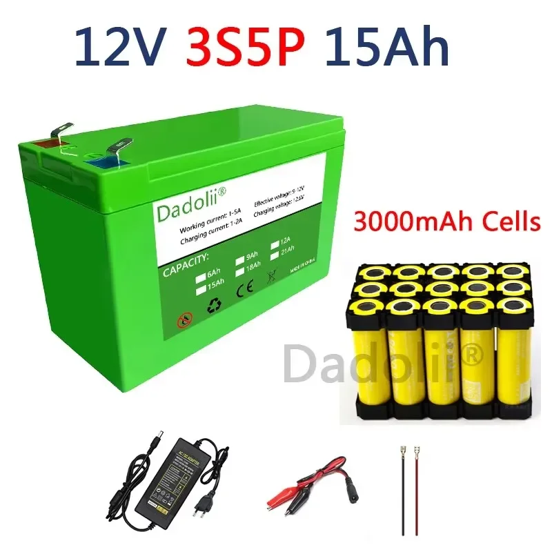 Фото 12VBattery21Ah 3S7p18650 литиевый аккумулятор Аккумуляторная батарея для солнечной энергии аккумулятор электромобиля + зарядное устройство 12,6 В 3 А №4