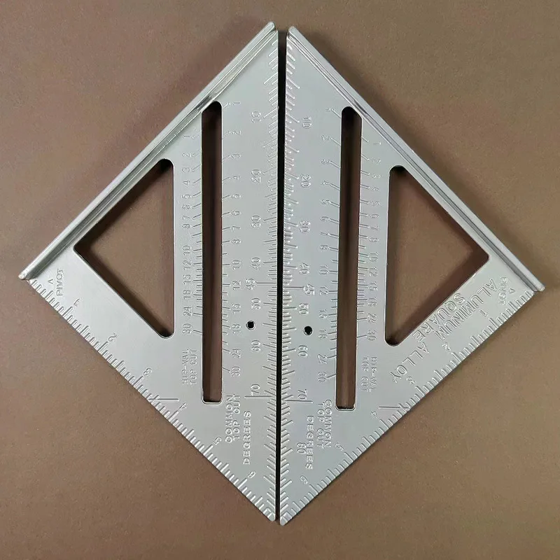 Yunbei серебристый 7-дюймовый дюймовый алюминиевый измерительный квадрат для