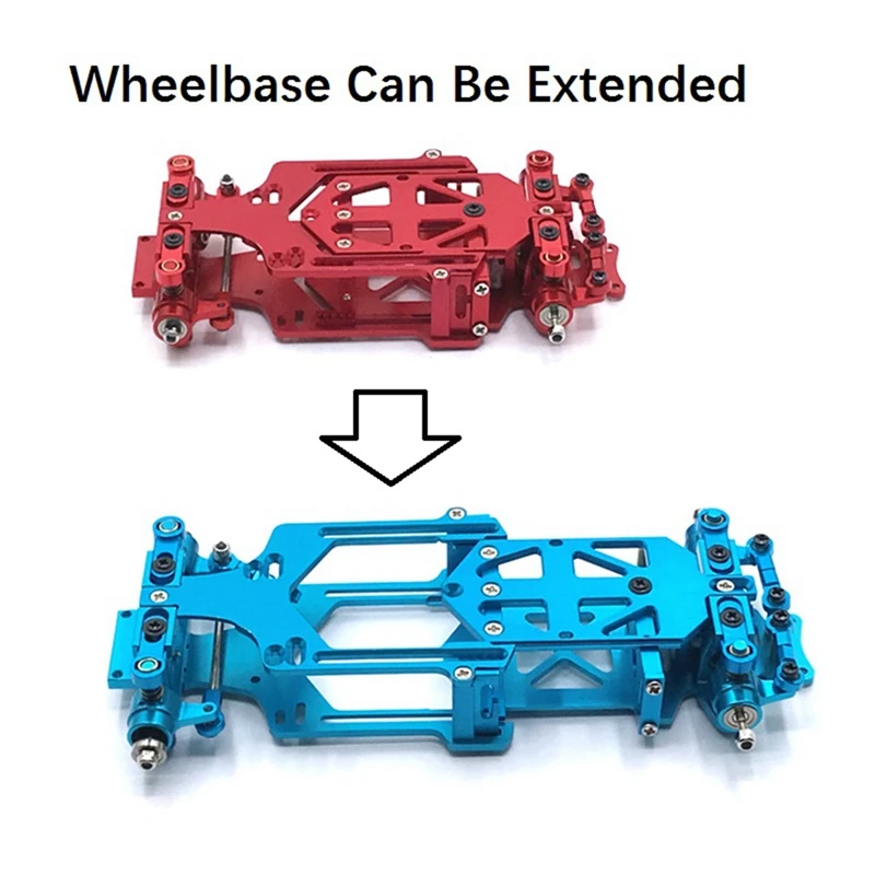 RC01 масштаб 1/28 RWD RC Drift Car колесная база регулируемое металлическое шасси комплект