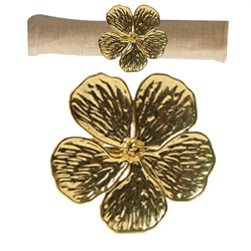 

Elegant Napkin Rings Holiday Napkin Ring Holder Dining Table Flower Serviette Buckles For Wedding Christmas Party Banquet Family