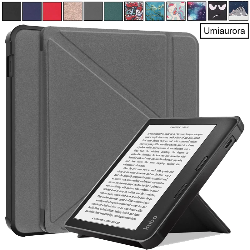 

Умный чехол из искусственной кожи для Kobo Libra 2 2021, чехол-подставка для Kobo Libra2, магнитные складные защитные чехлы, чехол