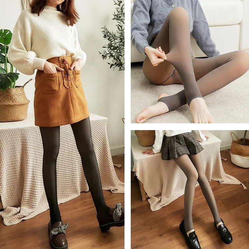 Флисовые Носки GUUDIA с лямками облегающие колготки термочулки женские эластичные