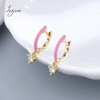 s925 sterling silver earring18k gold circle hoop earrings for women cute heart fashion wedding jewelry big circle hoop earring