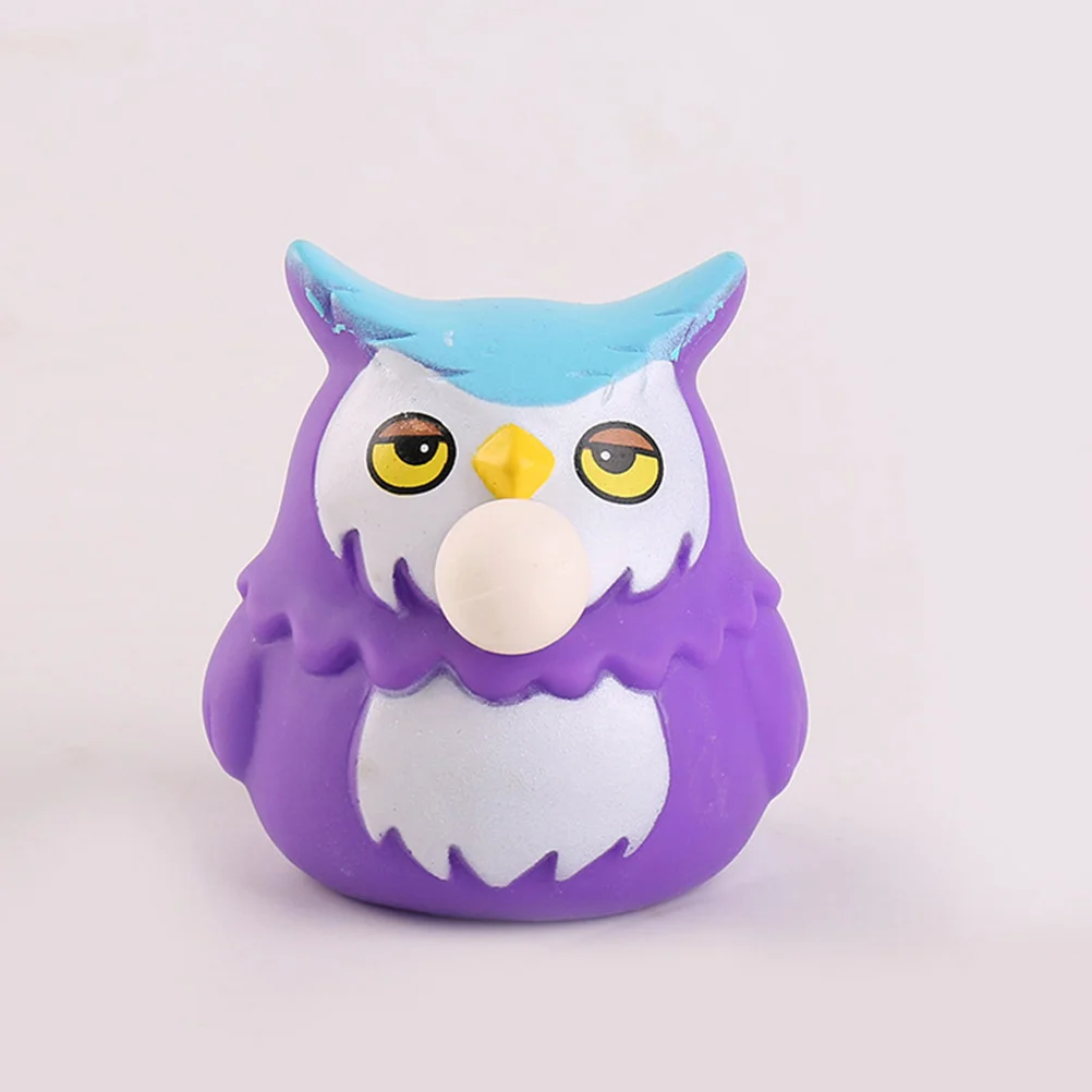 

3 Pcs Pinch Music Toy Owl Squeeze Toys Stretchy Portable Funny Party Favors Tpr Anger