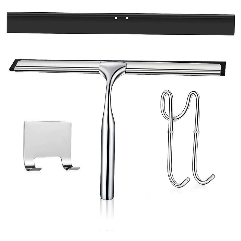 

Shower Squeegee, Shower Squeegee No Drilling Shower Squeegee,Silicone Replacement Lip For Bathroom, Mirror, Car Windows