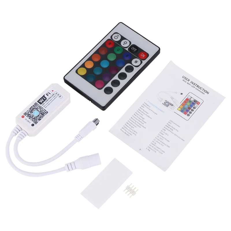 

Wifi RGB Controller For LED Light Strips, Working With Smartphone Alexa Wireless Remote Control 16 Million Color Lighting,Androi