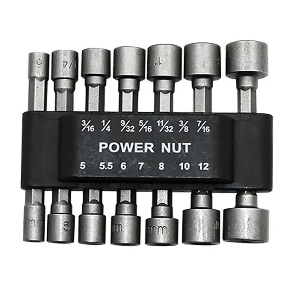 

NEW 14Pcs Drill Bit Adapter Hexagon Nut Driver Drill Bit Socket Screwdriver Wrench Set for Electric Screwdriver Handle Tools