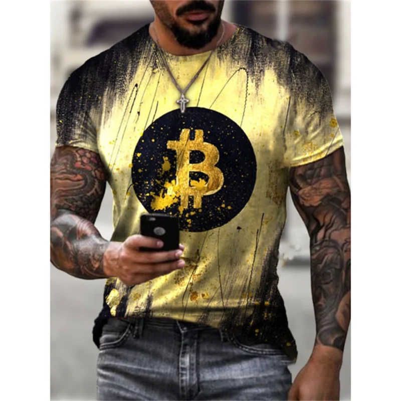 

New Fashion Men's Oversized T-Shirt Summer Short Sleeve 3D Printed Pattern Sports comfortable Fitness Shirt Loose Breathable