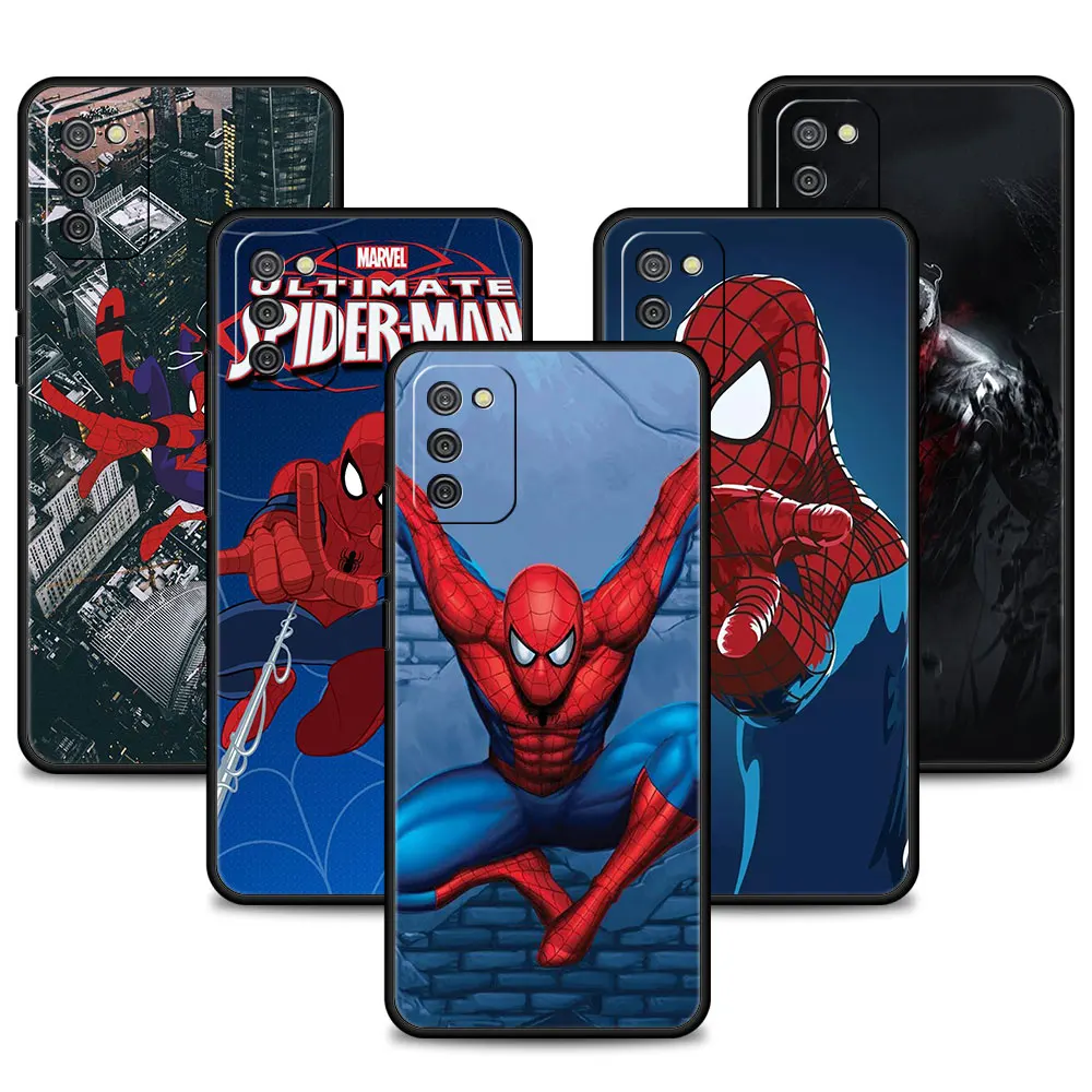 

Case For Samsung A72 A71 A21s A52 A51 A32 4G A31 A02s A41 A12 A23 A33 A13 A22 A53 A03s Spider-Man Marvel Comics Silicone Back