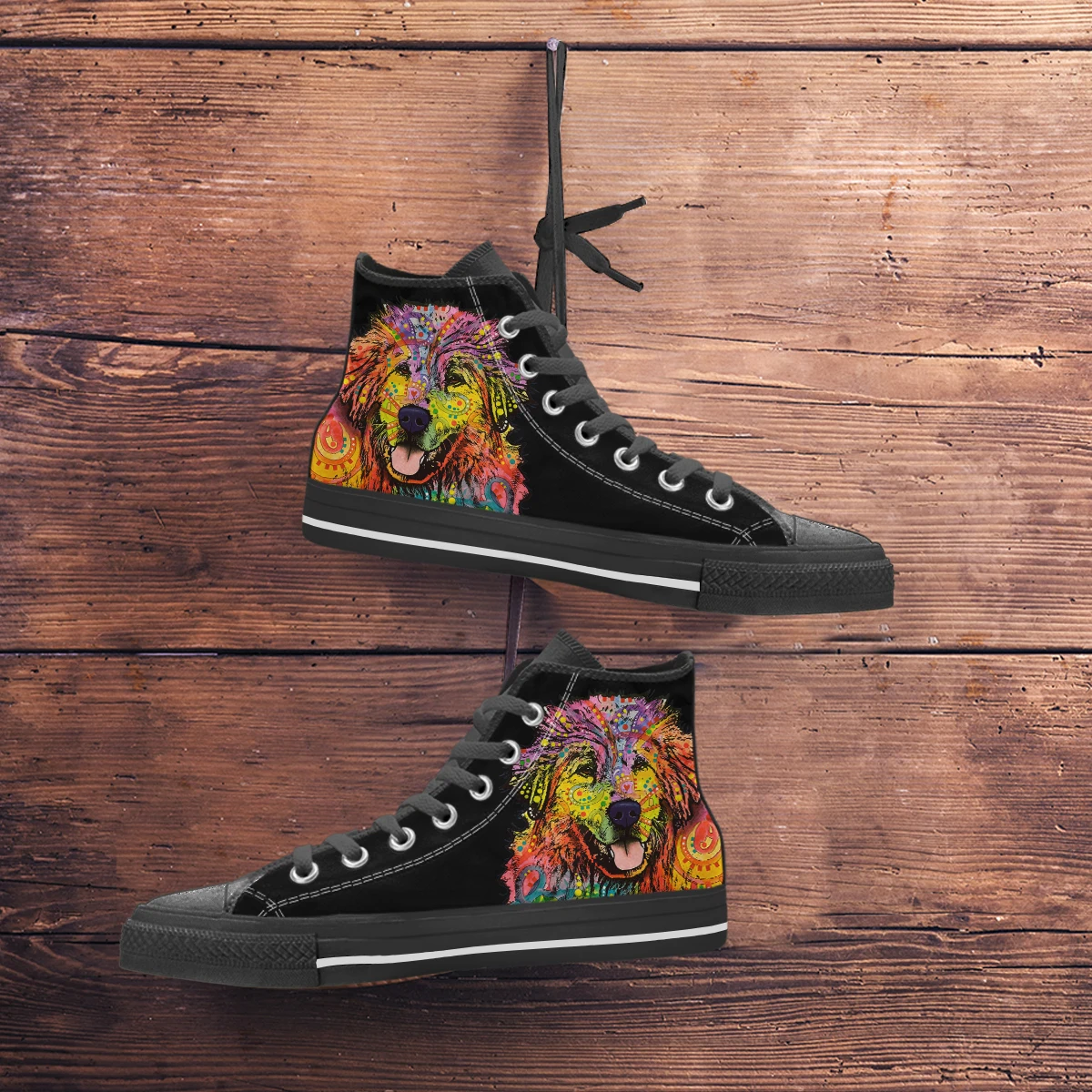 

ELVISWORDS New Cool Puppy Print Shoes Summer Comfortable And Breathable Outdoor Shoes Women's Vulcanized Shoes Zapatos Mujer