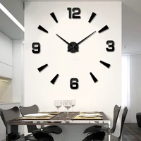 muhsein home decorate wall sticker clock diy 3d mute wall clock acrylic mirror quartz wall watch for livingroom bedroom office
