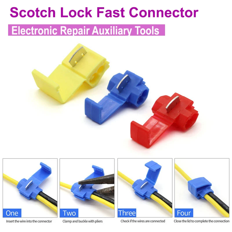 10/30/50Pcs IDC Branch Terminal Insulated Nondestructive Wire Connector Scotch Lock Fast Connector