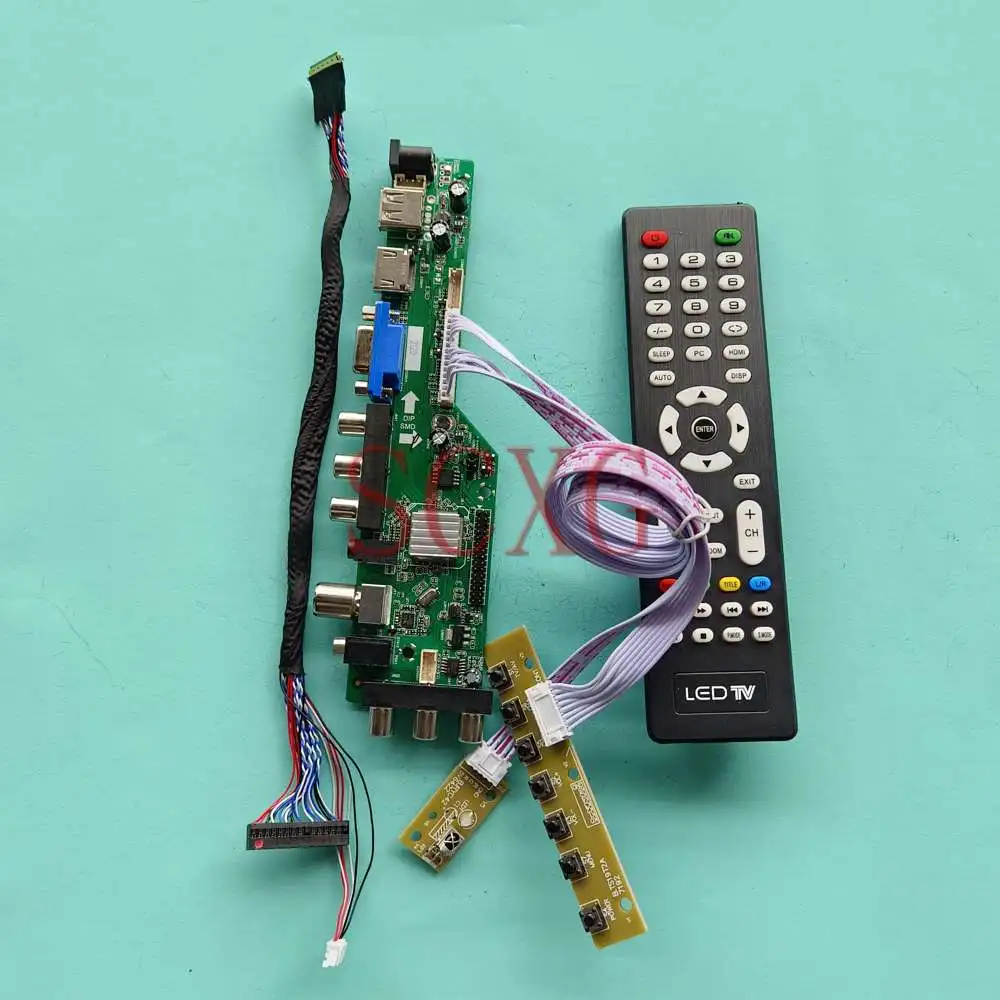 

Kit For N140BGE-L32 LCD Driver Controller Board DVB Digital Signal Screen 40 Pin LVDS VGA HDMI-Compatible USB AV 1366 768 14"