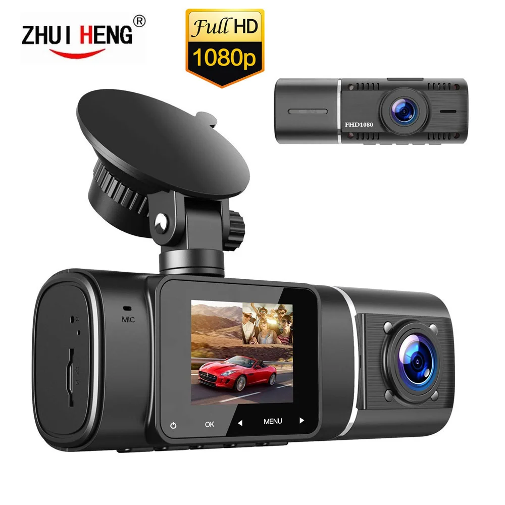 Купи Car DVR Driving Video Recorder Dual Lens Hidden Dash camera Mini Car Camera Dash cam Auto Video DVR dash cam car dvr camaras за 4,681 рублей в магазине AliExpress