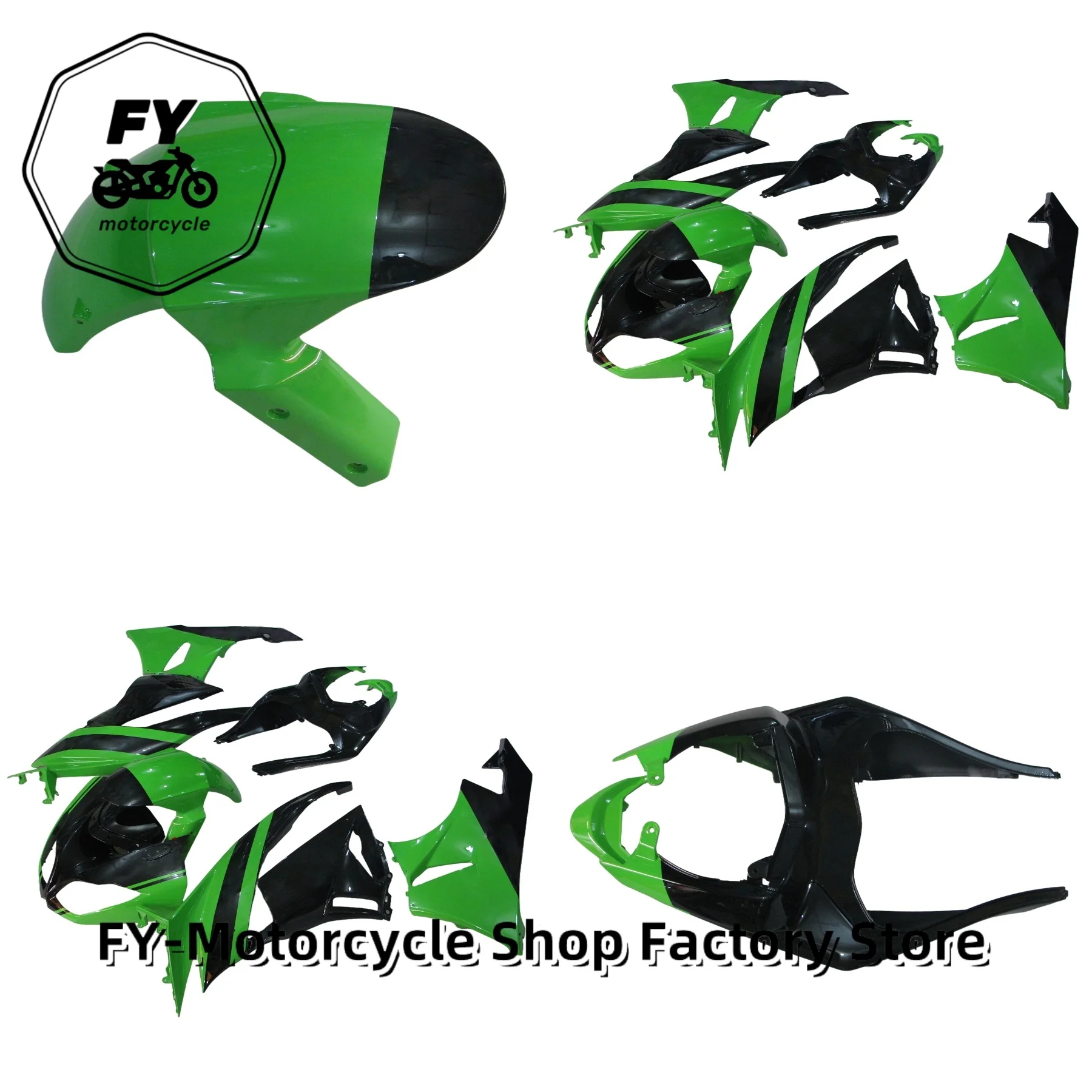 Фото Полный комплект обвеса из ABS для Kawasaki ZX-6R 636 Ninja 2009 2010 2011 2012 годов выпуска. Полная замена панелей обтекателя. №1