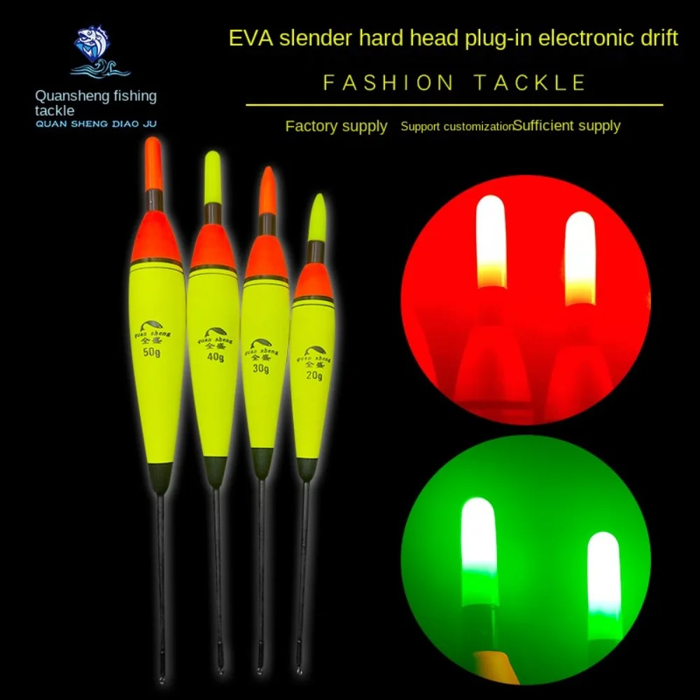 

20g-50g eye-grabbing EVA Luminous Fishing Night Float Light Stick Foam Plastic Bobber Sea Rock Fishing Striking Floats