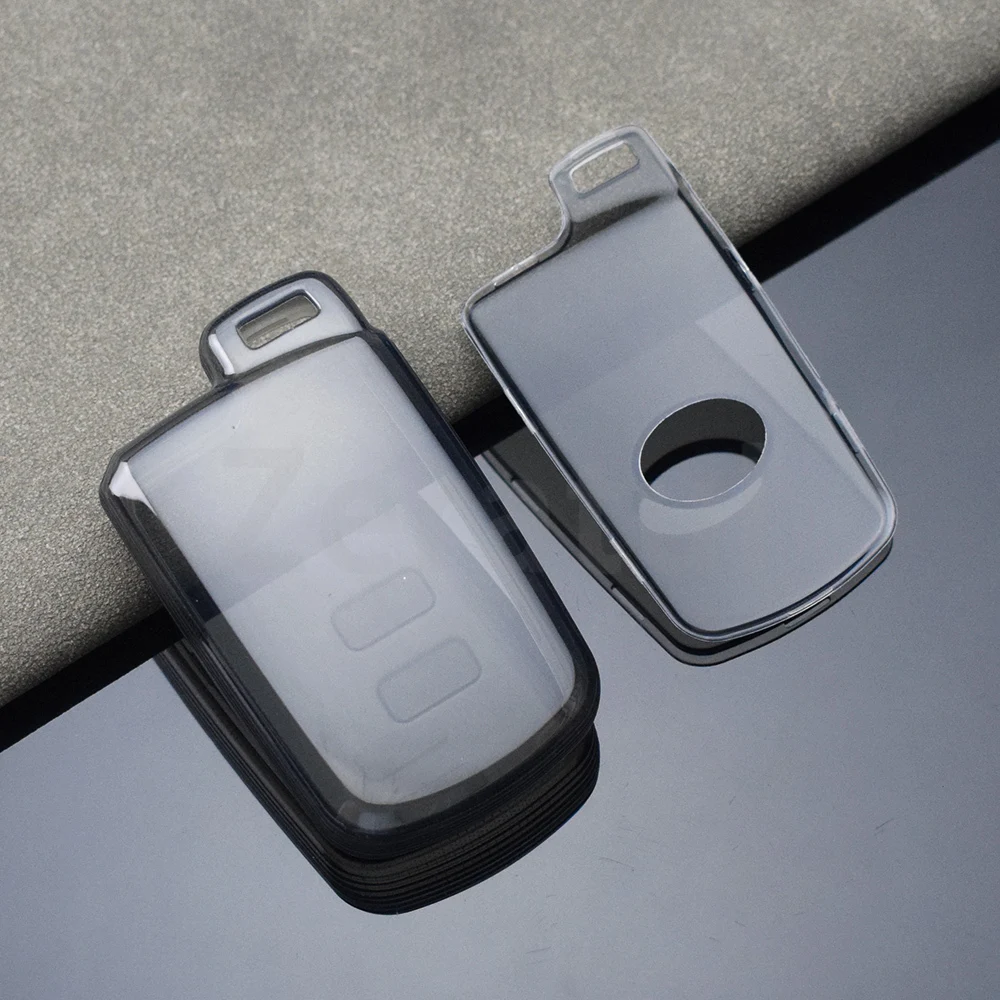 

Для Toyota RAV4 Highlander Auris CHR Land Cruiser Avalon Camry Corolla прозрачный чехол для автомобильного ключа из ТПУ, держатель для брелока