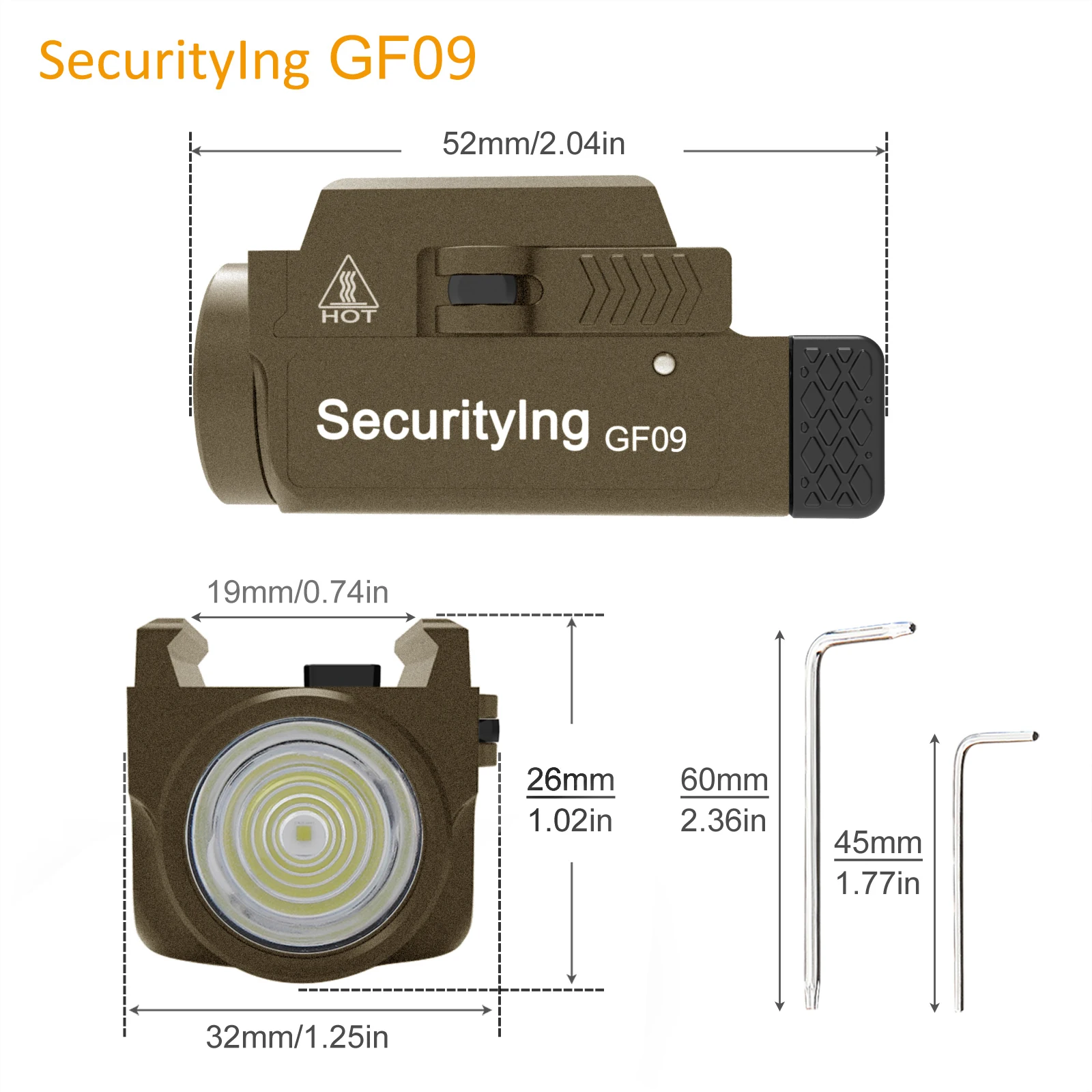 Перезаряжаемый мини-фонарик для направляющих MIL-STD-1913 с планкой Пикатинни