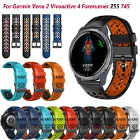 22mm watchband for garmin venu 2 belt vivoactive 4forerunner 745255 smartwatch silicone strap replace bracelet belt wriststrap