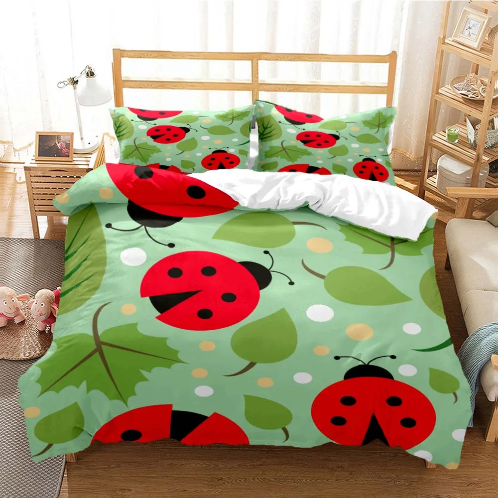

Cartoon cute print Digital Print Polyester Bedding Sets Child Kids Covers Boys Bed Linen Set for Teens bedding set
