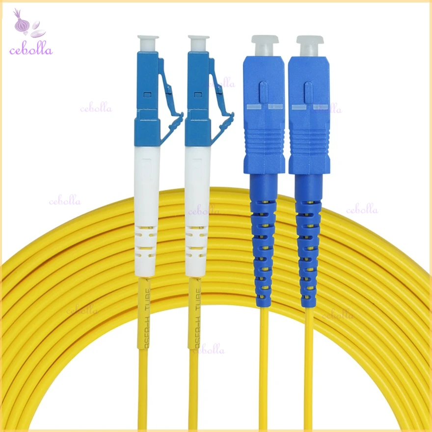 10pcs SC/UPC-LC/UPC Single mode dual core Optic 1m 2m 3m 5m 10m simplex Jumper Cable SM Duplex 2 cores fiber optic patch cord