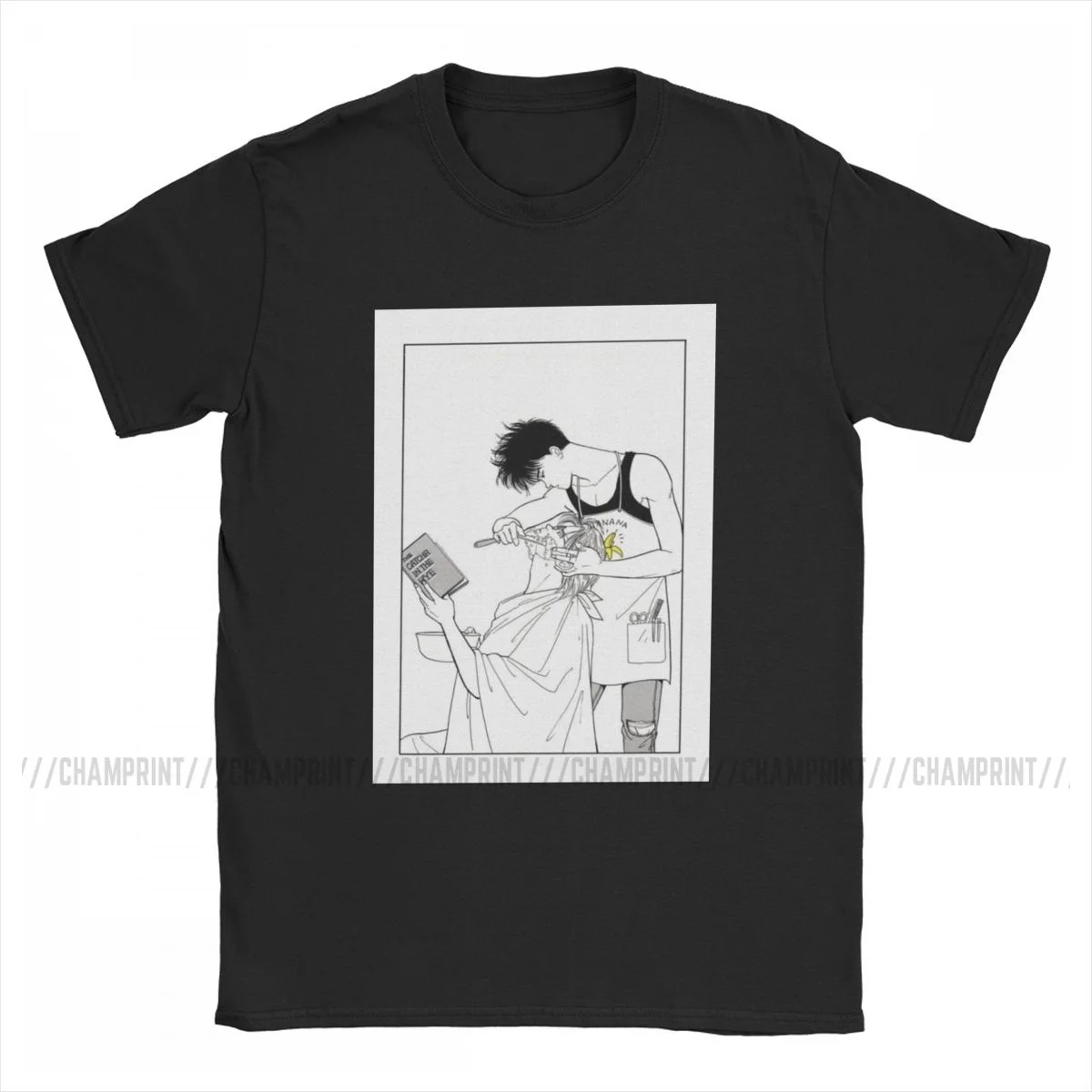 

Banana Fish Eiji Okumura Ash Lynx Men T Shirt Manga Humor Tee Shirt Short Sleeve Round Collar T-Shirt Cotton Printed Tops