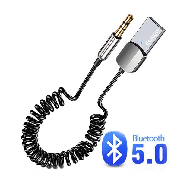 

Auto Aux Bluetooth Adapter Audio Cable For Cars USB Bluetooth 3.5mm Jacks Receiver Transmitter Music Speakers Dongle Handfree