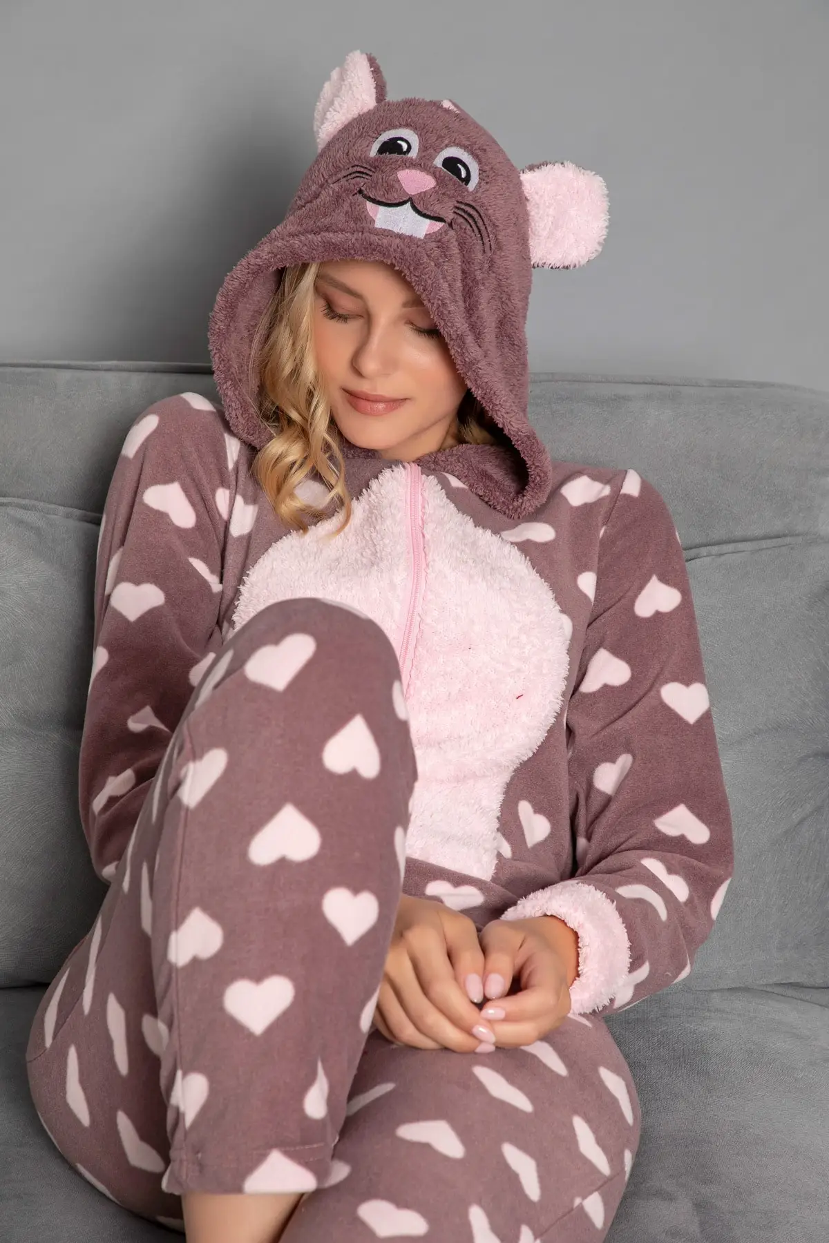 Женские узорчатые комбинезоны Welsoft флисовый костюм PJ | Женская одежда