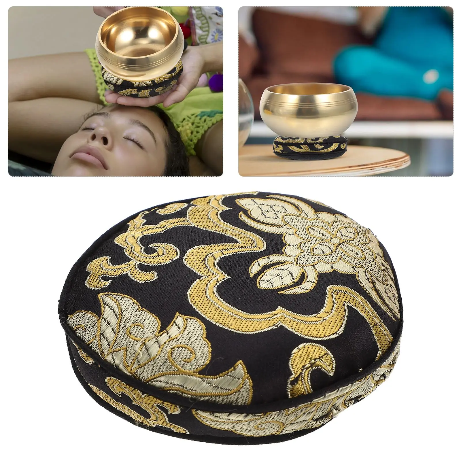 

Buddha Sound Bowl Pad Buddha Hall Ornament Fish Mat Tibetan Singing Bowl Pad Bowl Cushion Buddhist Temple Furnishing Articles