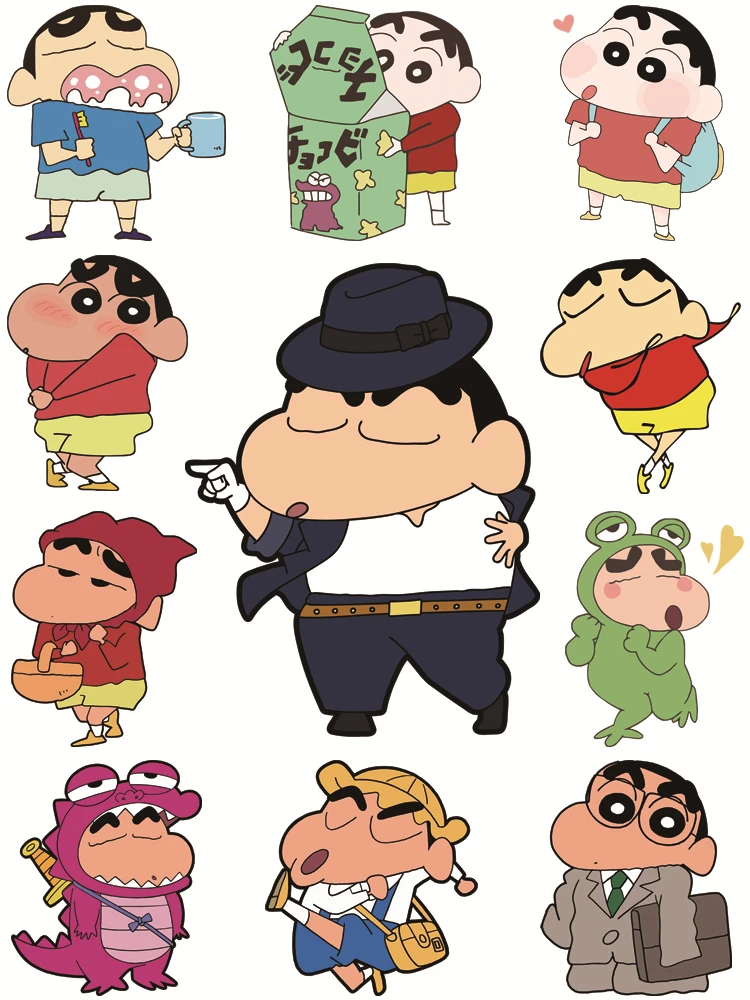 Фото Наклейки-аппликации для одежды с персонажами Crayon Shin-chan и Nohara Shinnosuke, декоративные стикеры для футболок, DIY-принты для детской одежды №1