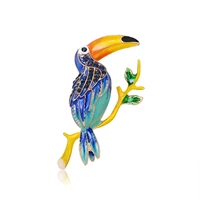 simple toucan birds brooch fashion personality alloy clothing accessories elegant animal brooch weddings party casual pins gifts