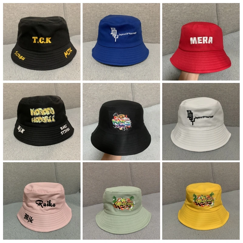 Панама женская летняя Солнцезащитная с вышивкой и логотипом