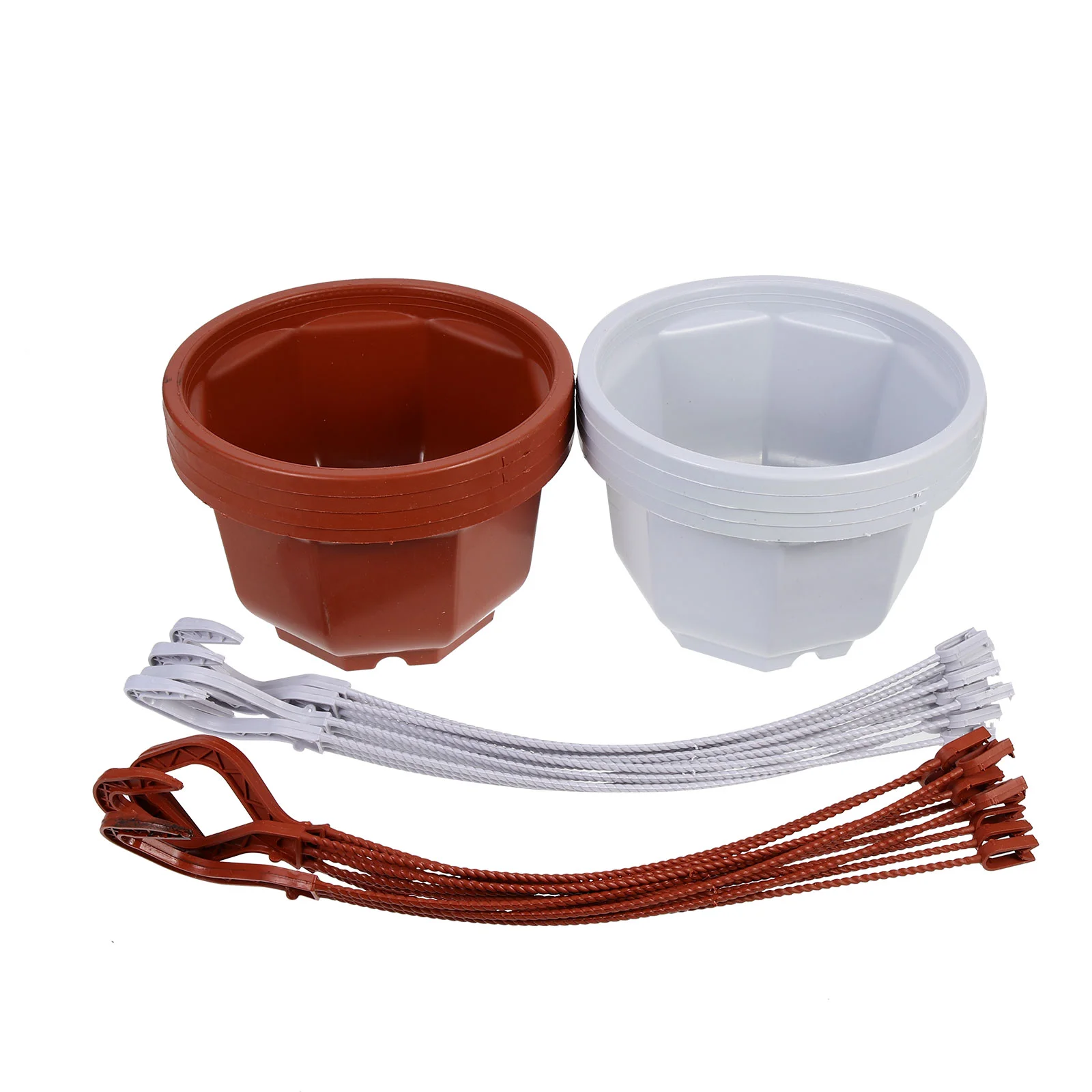 

8 Sets Plastic Hanging Basket Flower Pot Outdoor Indoor Abs Planters Plants