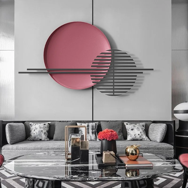 

Трехмерное настенное украшение для гостиной, фон для дивана, креативное украшение для крыльца, круглая абстрактная подвеска на стену