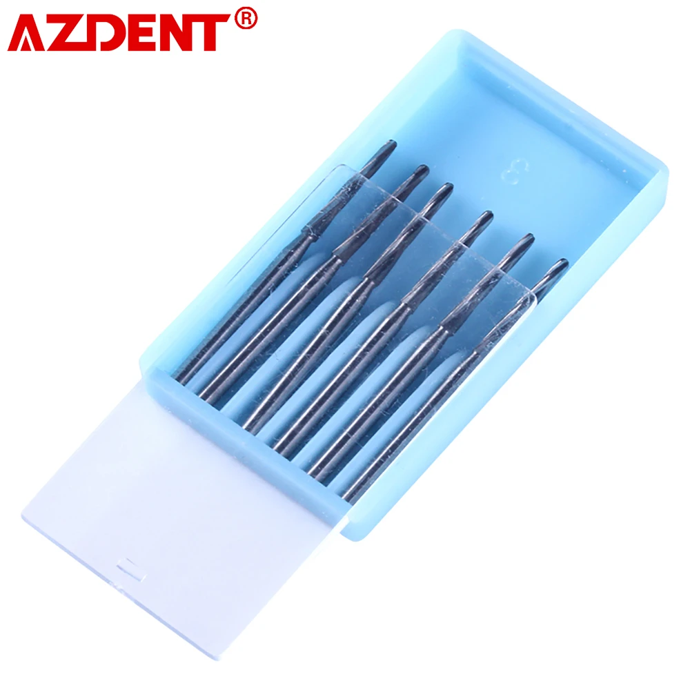 AZDENT 6Pc Dental Surgical Carbide Bone Cutters Finishing Burs FG Bur 28mm