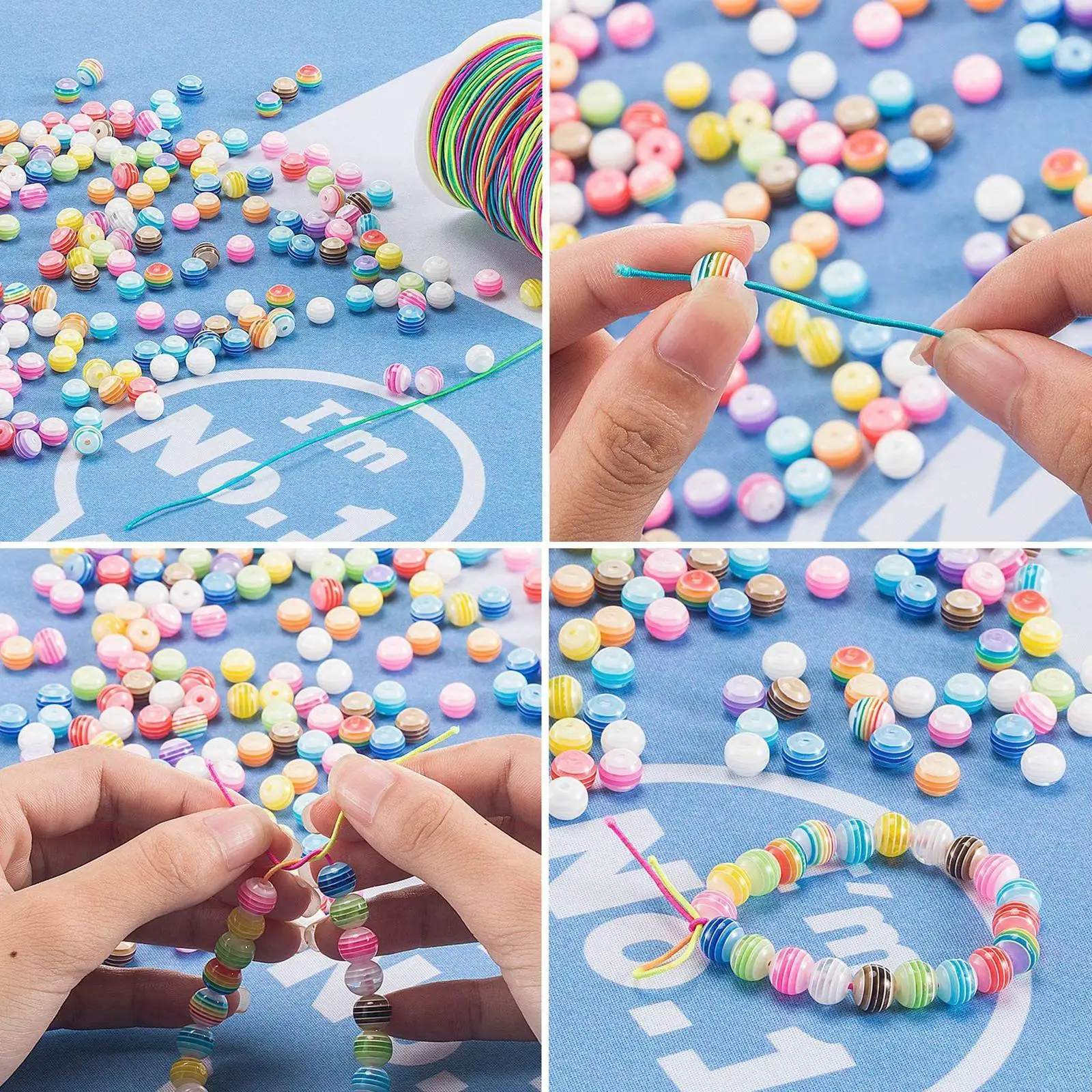 

Бусины россыпью 8 мм ручной работы, 300 шт.