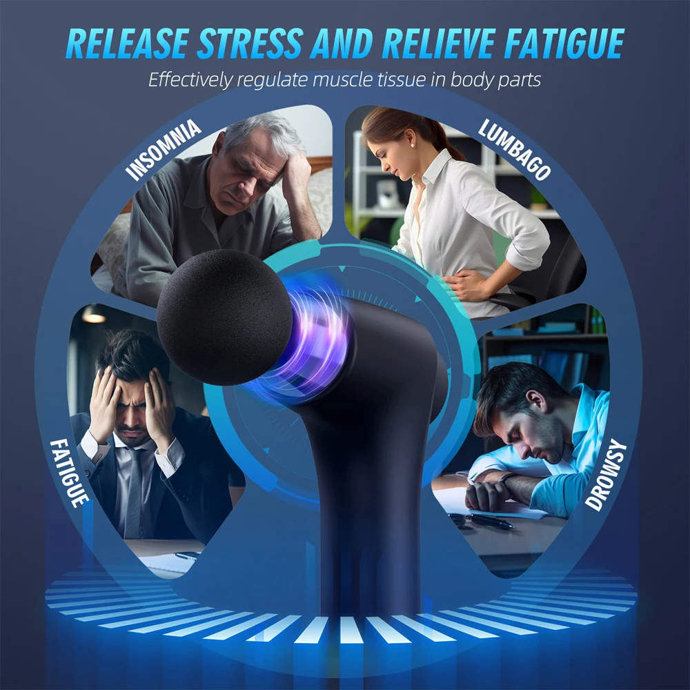 Массажный пистолет для фасции сенсорный с электрическим током массажер тела шеи