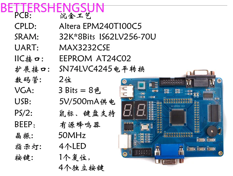 

BJ-EPM240 CPLD доска для обучения